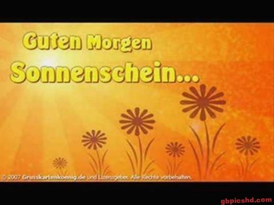 guten morgen sonnenschein