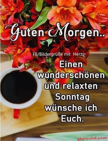 guten morgen sonntag bilder