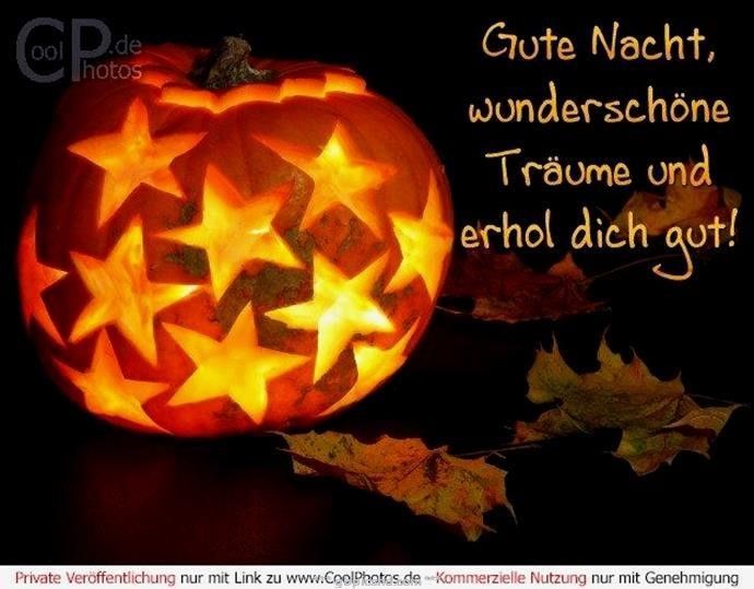 gute nacht herbst bilder