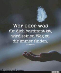 Wer oder was für dich bestimmt ist