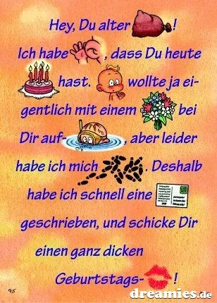 Diese Geburtstagsgrafik bringt garantiert ein Lächeln aufs Gesicht. Eine bunte Geburtstagskarte mit Kerzen, einem Schiff und einer herzlichen Nachricht.