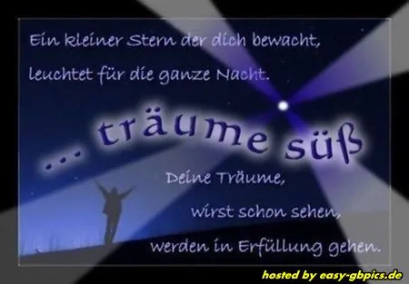 Text auf einem Hintergrund mit Sternen, einer Person, die in den Himmel schaut.