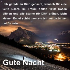 Gute Nacht Wünsche und liebevolle Grüße