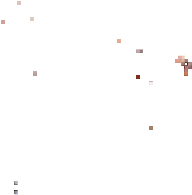 Zwei Tassen Kaffee mit lächelnden Gesichtern und Kaffeebohnen im Hintergrund.