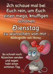 Schönen Dienstag Bilder und liebe Grüße