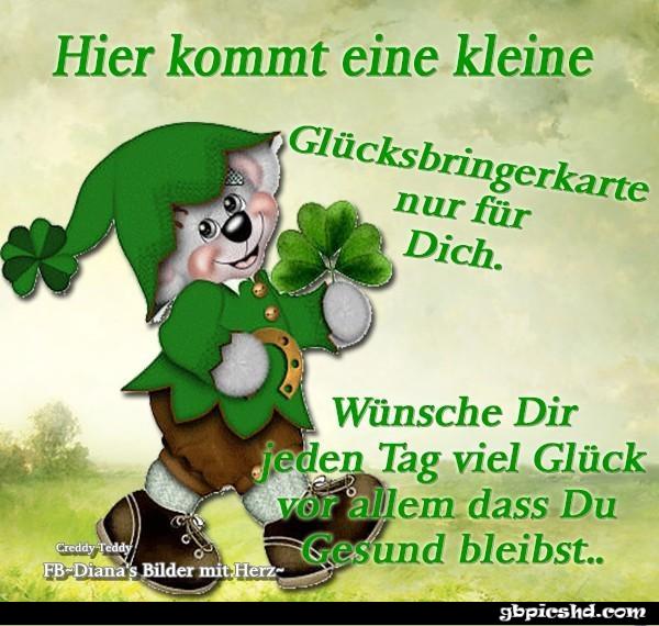 ᐅ hier kommt eine kleine glueckskarte - Wochentage Bilder GB Pics hier kommt eine kleine glueckskarte