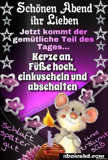 Ich wunsche euch einen schonen abend und spater eine gute nacht 007